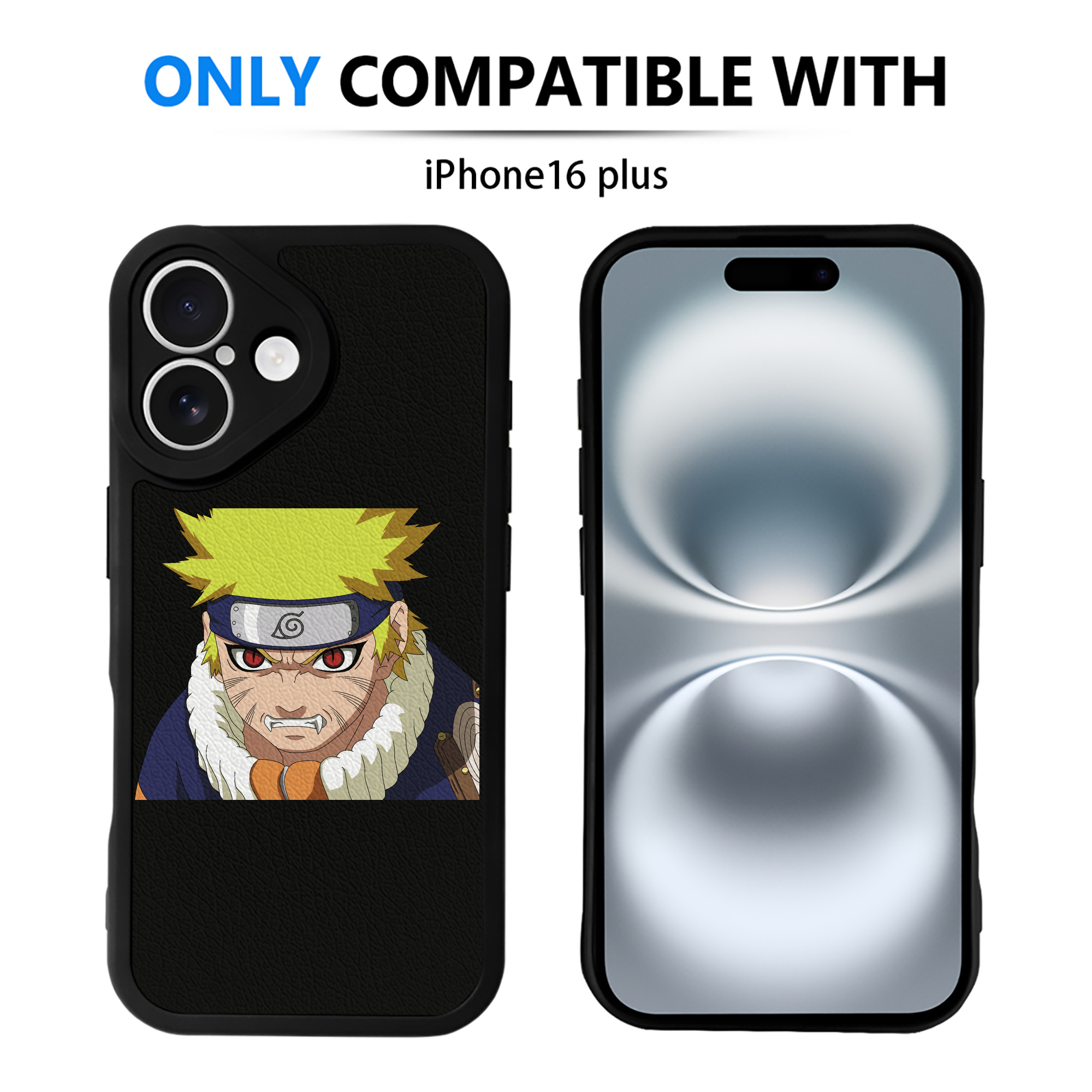 （画像用） NARUTO -ナルト- うずまき ナルト Uzumaki Naruto 【iPhone 16シリーズ対応】シリコンスマホケース（レザー調） 材質：シリコン